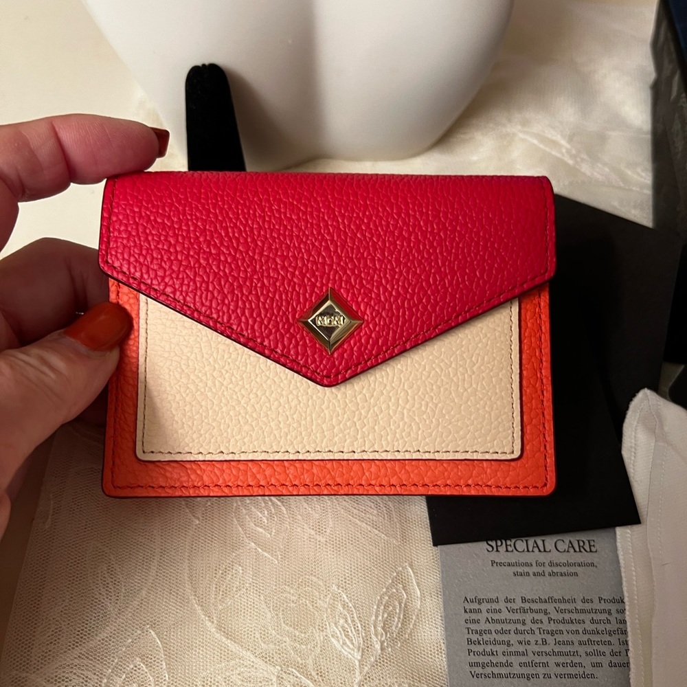 MCM card holder and wallet colorblock new.